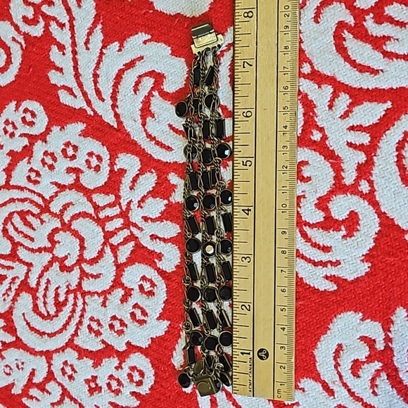 Vintage 1980 Sorrelli choker necklace and bracelet, signed brass base - Picture 10 of 12